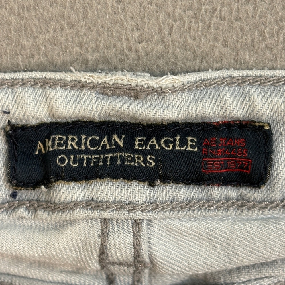 American Eagle Low Rise Bootcut Jeans Light Wash Y2K Womens 6 distressed - Picture 6 of 15